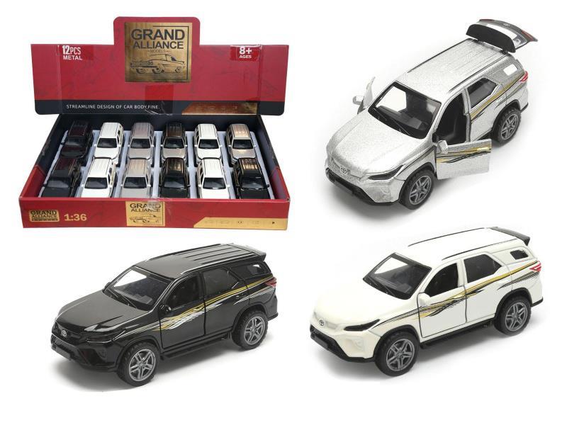 1:36 Huili Alloy Car Model - Toyota Little Land Cruiser Mixed In White, Black And Red