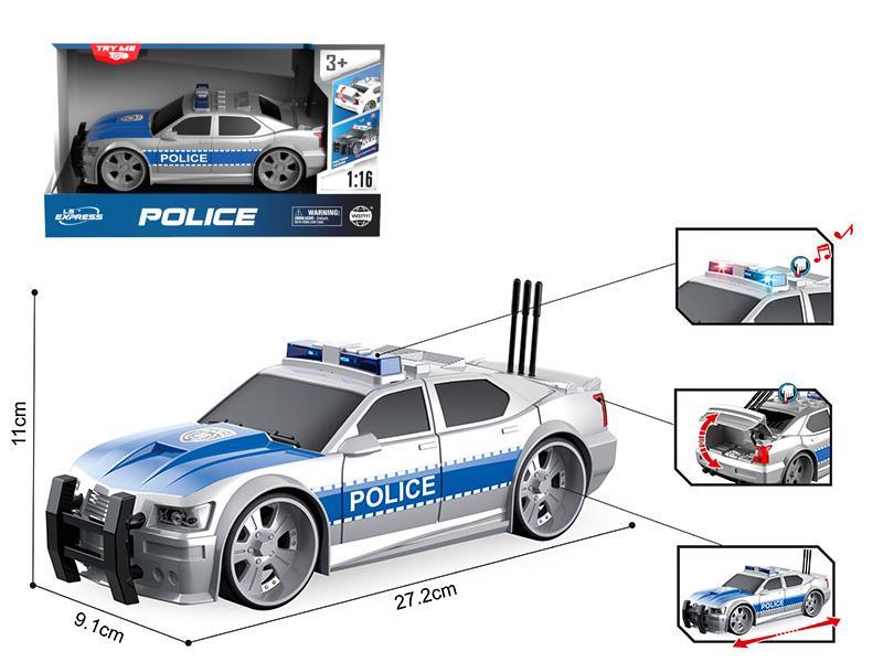 1:16 Friction Police Car(Light & Sound)