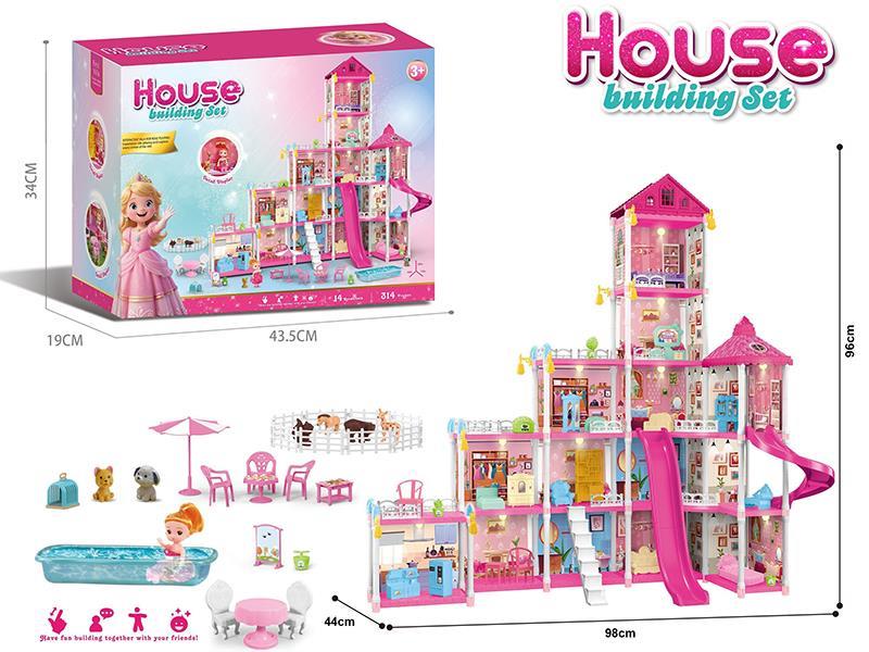 DIY Doll Villa With Lights 314pcs