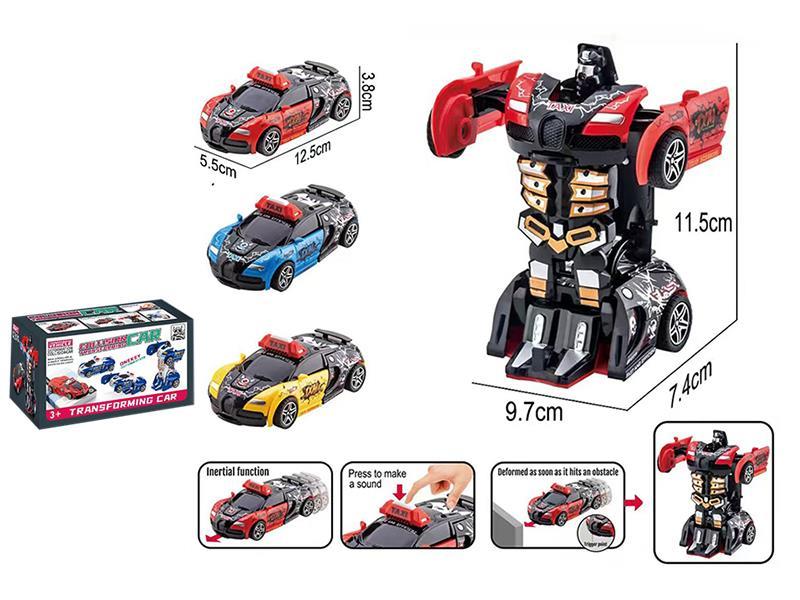 Friction Crash One Key Deformation Bugatti Taxi Car 1PCS