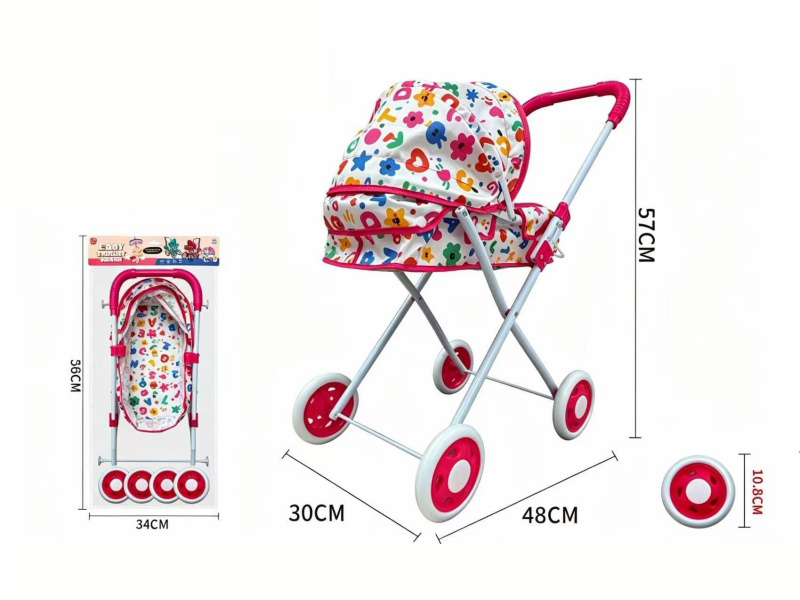 Thick Cloth Iron Stroller Toy(Small Wheel)