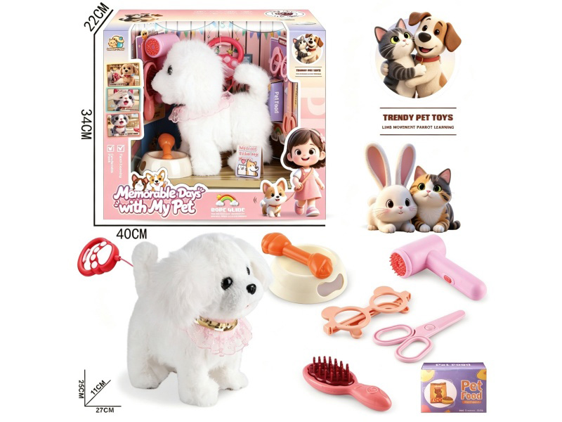 Wire Control Tongue-Out Pets - White Poodle