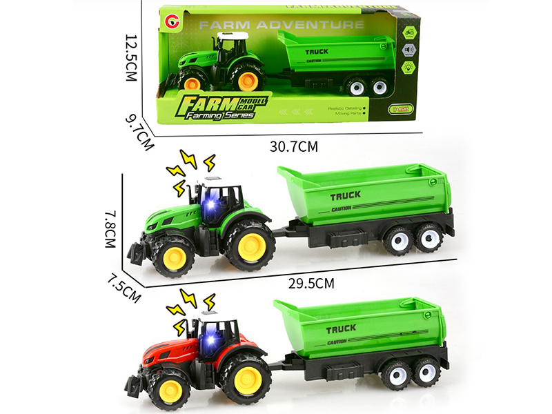 Friction Farm Tractor With Light And Sound