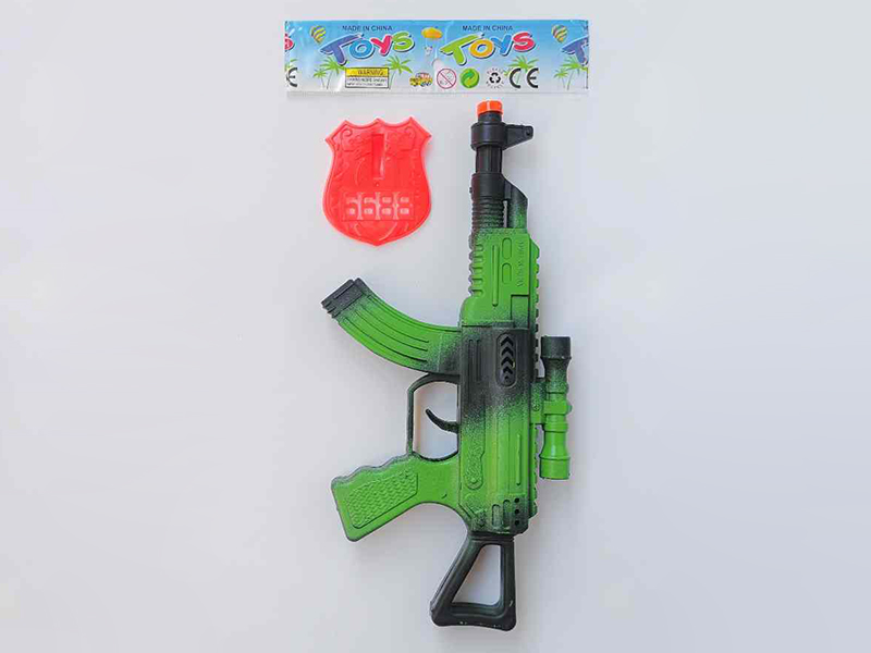 Spray-Painted Flint Gun + Police Badge