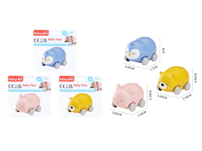Silde Vinyl Animal Car 1pcs