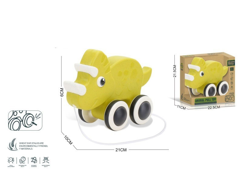 Green And Environmentally Friendly Wheat Straw Material, Educational And Fun Dinosaur Toggle Fun