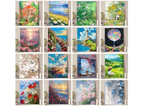 Scenery Comic Series Diamond Sticker Painting Diy Handmade With Frame And 5D Diamond Painting 30X40 Ysd Series F Edition