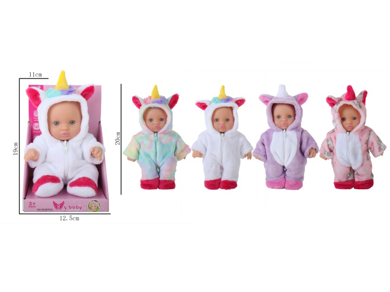 8-Inch Ic-Free Full-Body Rubber (No Gender Features) Unicorn Four Models