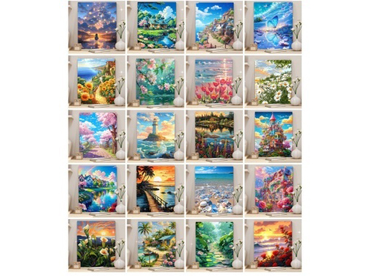 Ysu Scenery Series Diamond Painting Children And Adults Handmade Diy With Frame And Diamond Points 40X50