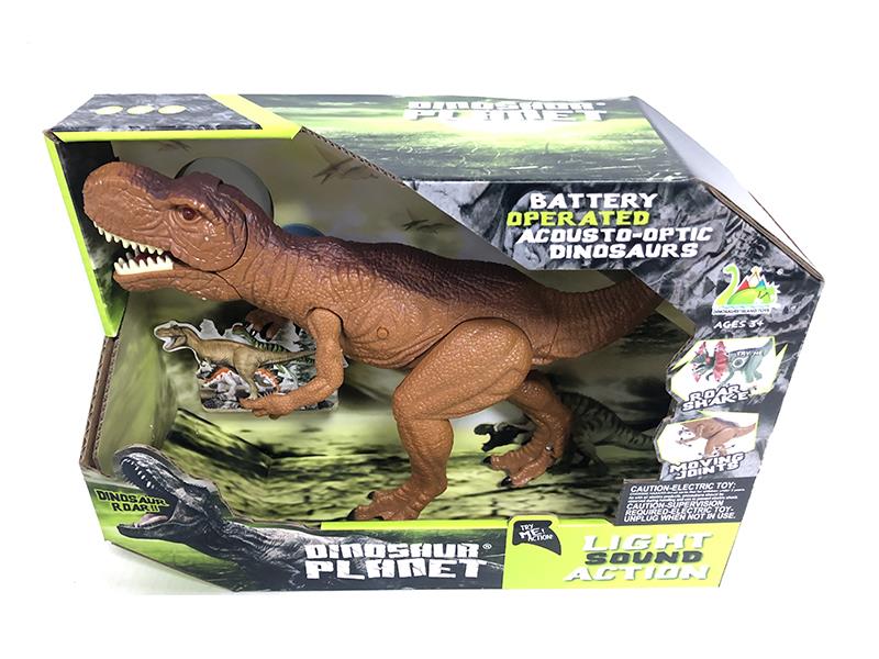 Press The Simulated Tyrannosaurus Rex With Your Hand
