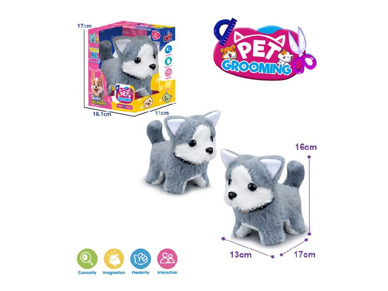 B/O Plush Husky Dog