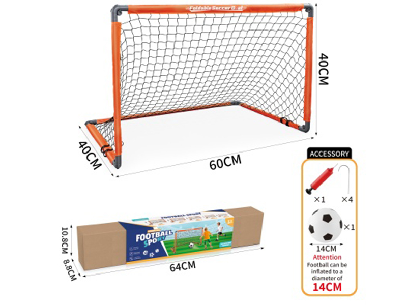 Orange Folding Football Goal +14CM Football