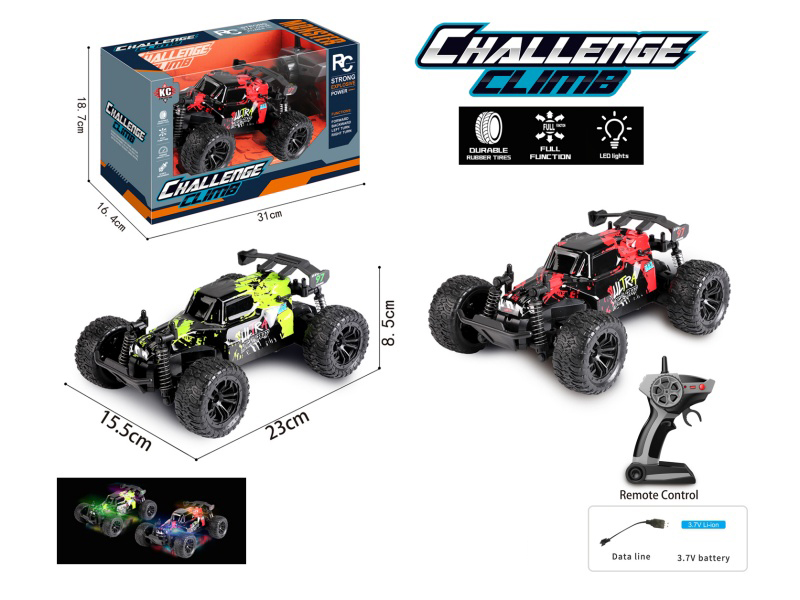2.4G 1:18 4Ch High-Speed Off-Road Remote Control Vehicle (Lights, Battery Included)
