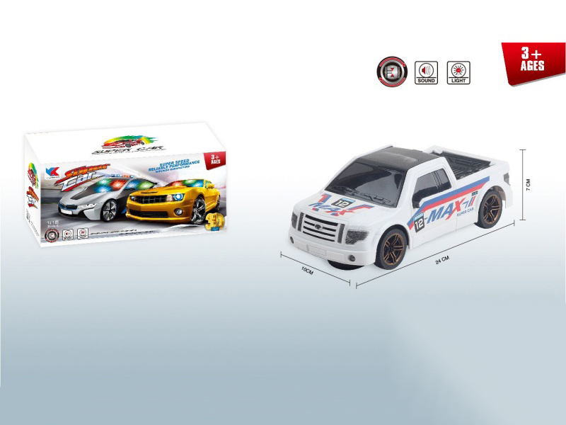 1:18 Electric Universal Head 3D Light And Music Racing Car