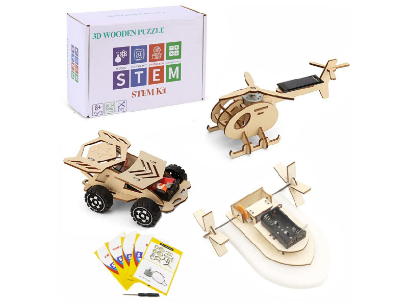DIY 3 In 1 Wooden Puzzle Set