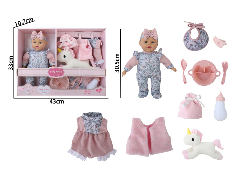 12-Inch Rubberized Body With No Outer Clothing And Filled Cotton Doll Unicorn Accessories