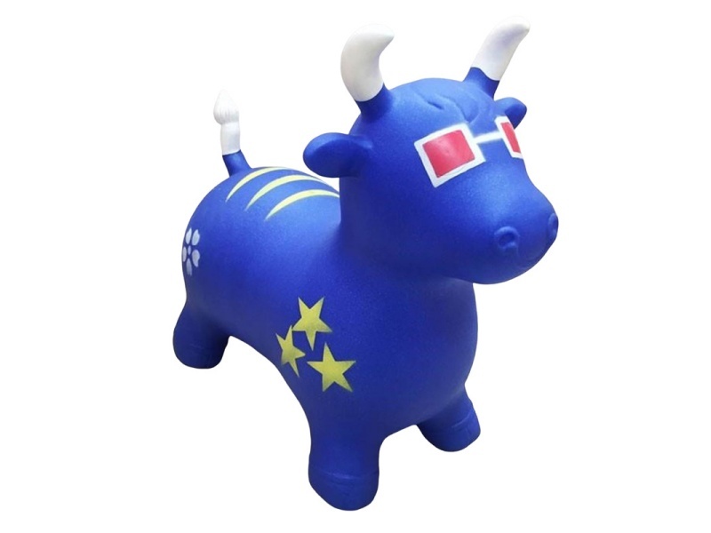 Inflatable Painted Glasses Bull With Flash Music
