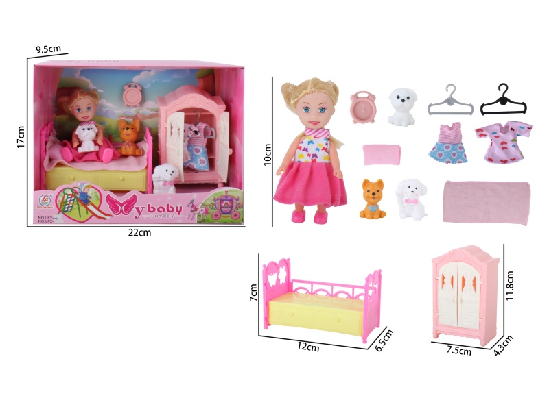 4-Inch Real-Sized Small Dwarf Bedroom Accessories