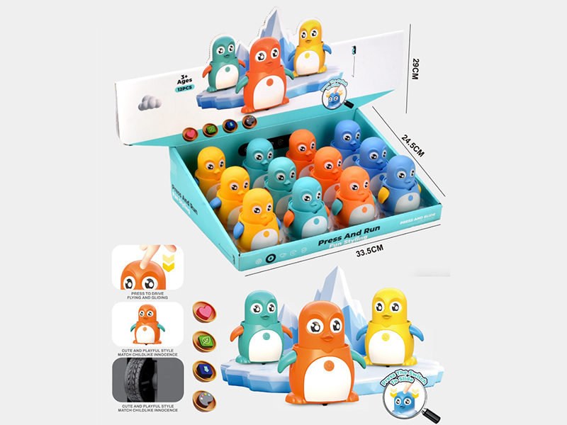 Press&Slide Penguin Toys 12pcs