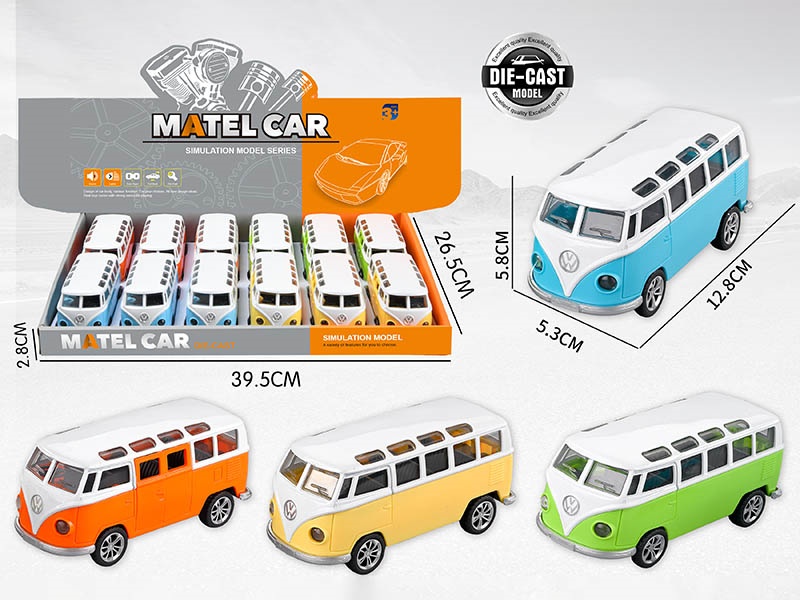1:36 Pull Back Alloy Bus(2 Doors Can Open)