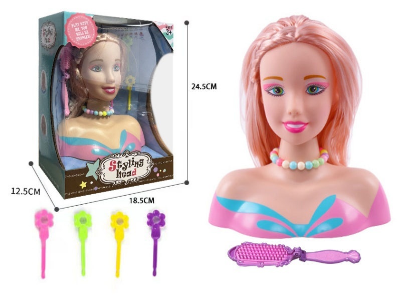 A Set Of 23Pieces Of Half-Body Doll Hairdressing Toys
