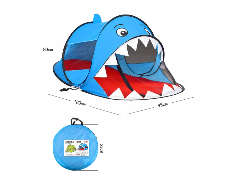 Blue Shark Tent - Children's Tent Tunnel Ocean Ball Pool