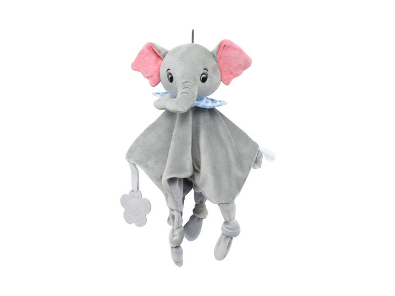 Solid-Color Elephant Baby Teething Pad