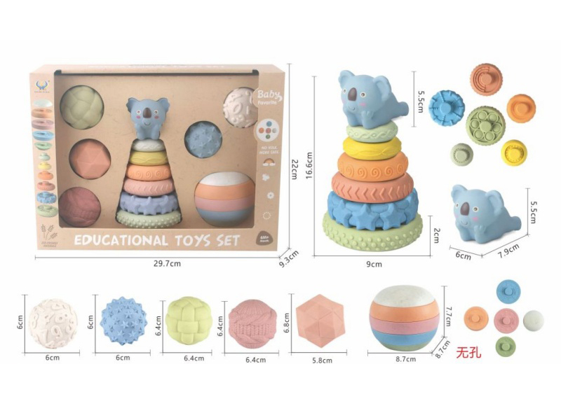 Wheat Straw Material Smart Soft Rubber Combination Set
