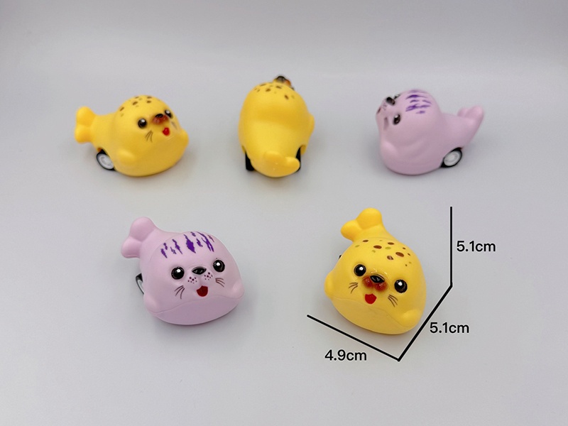 Cartoon Seal Pull Back Car