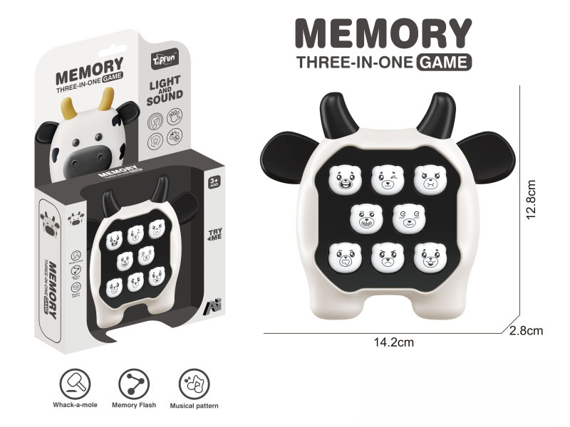 8-Key Bear Memory Game Machine - Cow