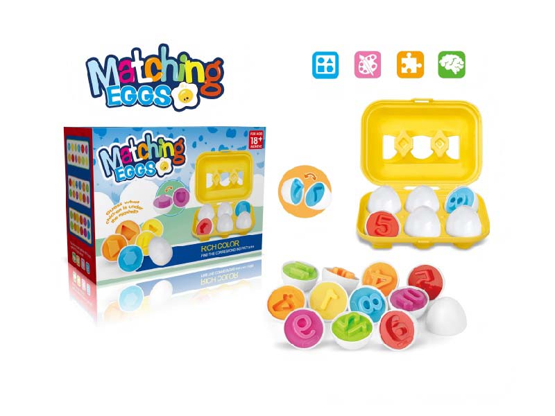 Digital Matching Eggs (6 Per Box)2 Mixed Sets Of Children'S Brain Development And Intelligence Toys