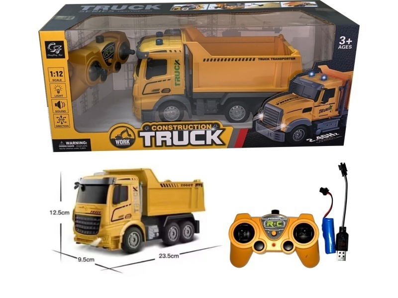 2.4G Six-Way Remote Control Engineering Vehicle With Sound And Light