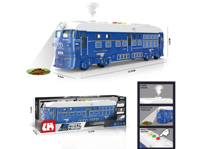 Friction Spray Train With Sound And Lights, Projection