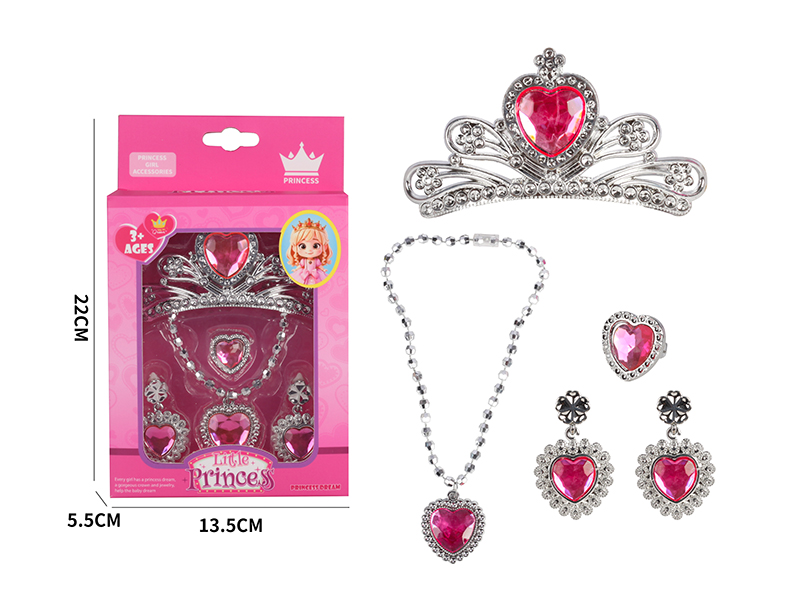 Crown + Necklace + Earrings + Ring