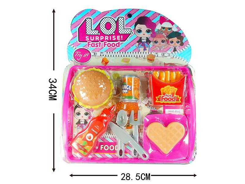 Simulation Hamburger French Fries Waffle Set