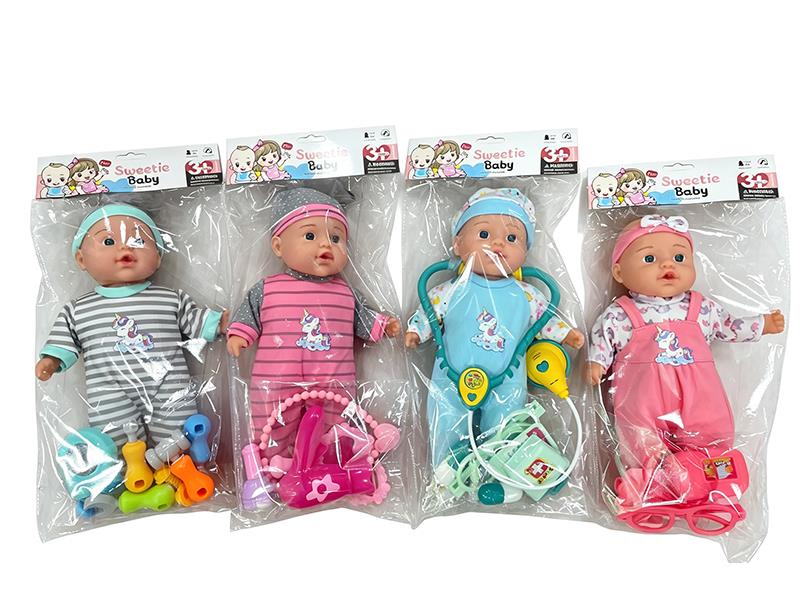 14" Environmental Cotton Body Doll With IC + Accessories