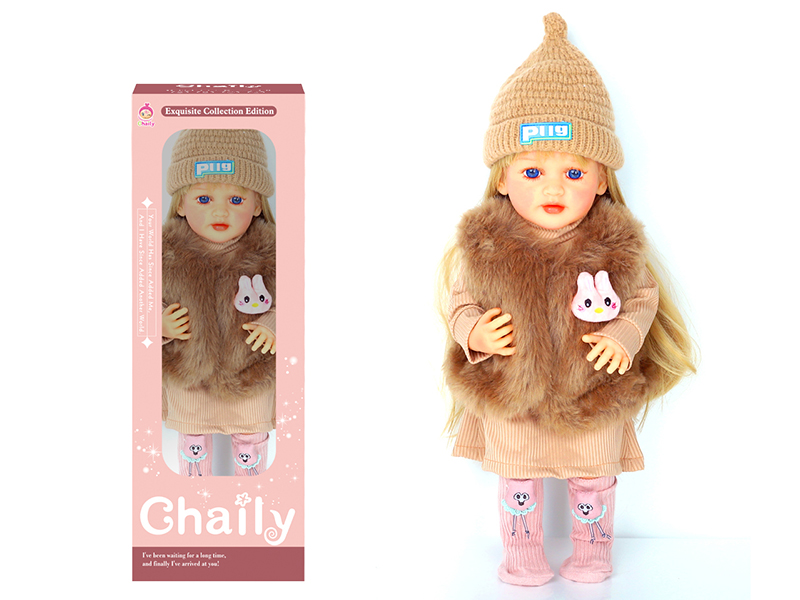 55CM Soft Glue Reborn Baby Doll(Machine Hair Transplant)With Diaper, Birth Card, Woollen Cap