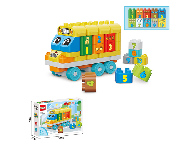 Number Bus Building Blocks 54pcs
