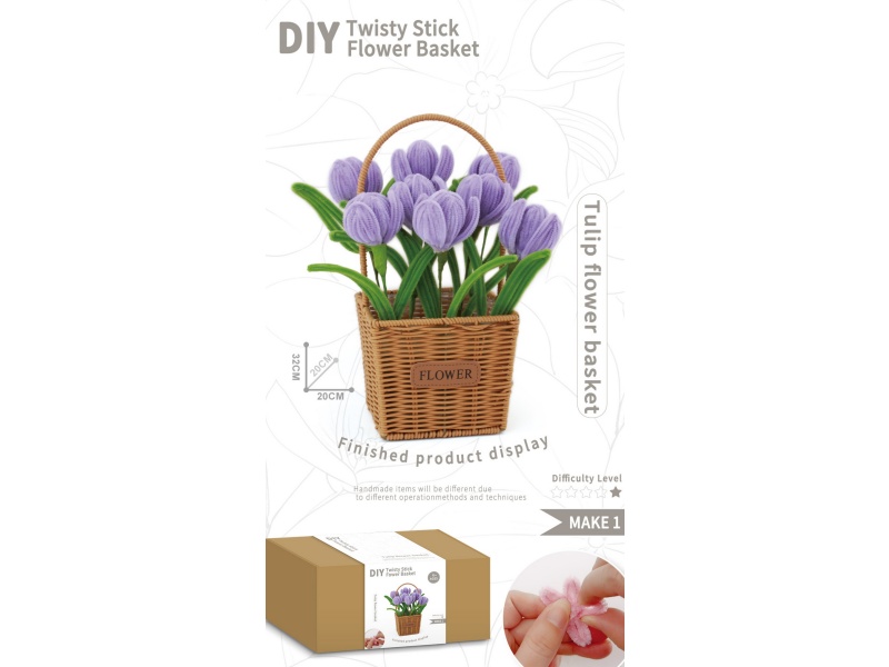 Diy Pink And Purple Tulip Flower Baskets