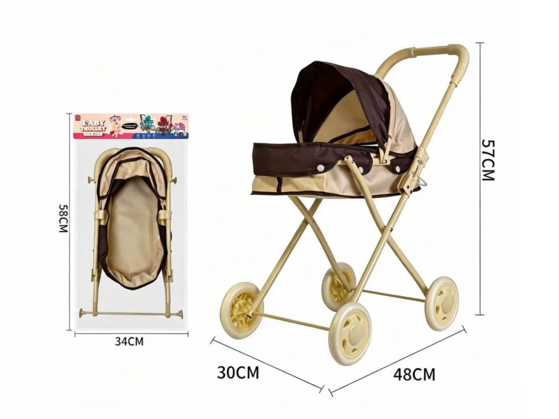 600D Thick Cloth Iron Stroller Toy(Small Wheel)