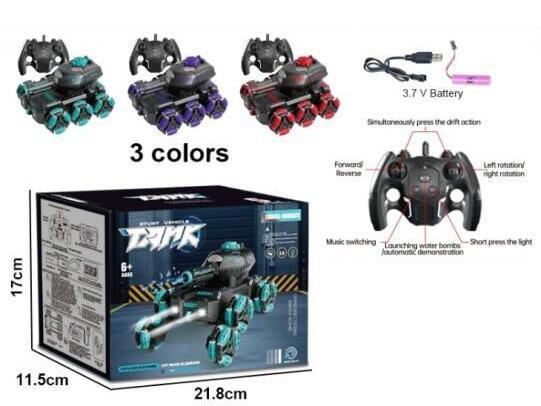 Stunt Remote Control Water Bomb Tank Remote Control Car [Six Wheels