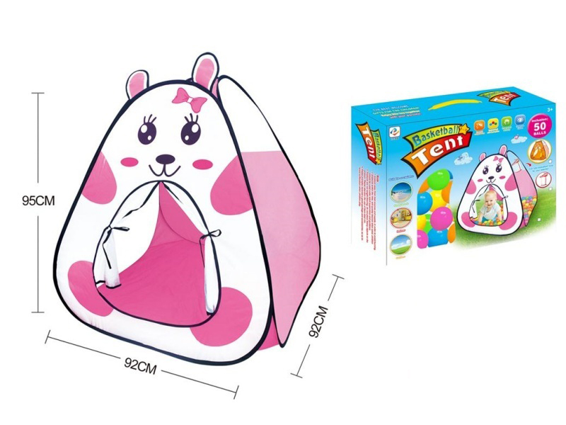 Kids Cartoon Rabbit Tent with 50PCS Ocean Ball