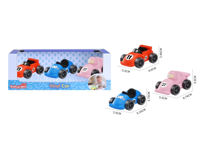 Silde Vinyl Racing Car 3pcs