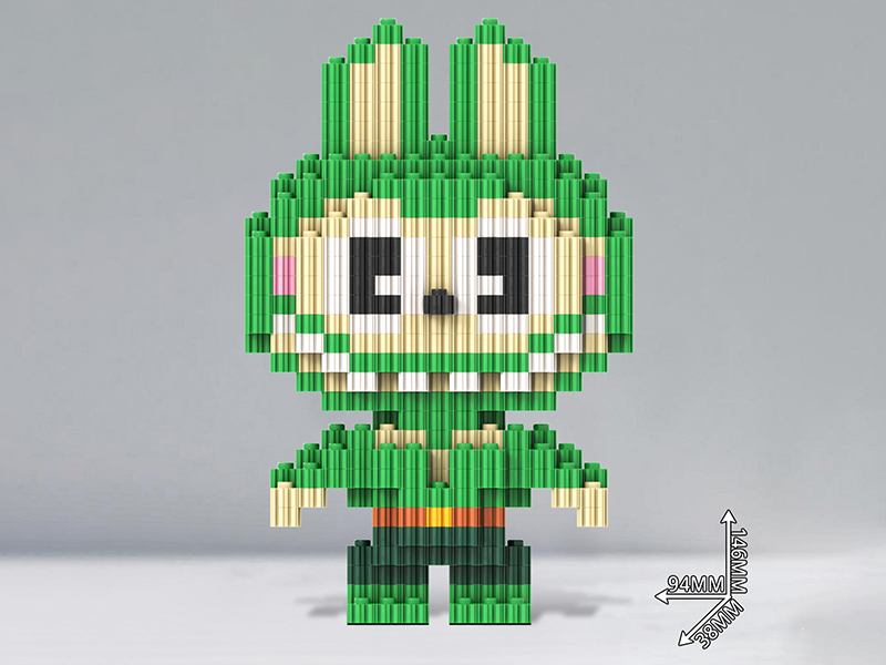 Labubu Green Giant Building Blocks 703+pcs