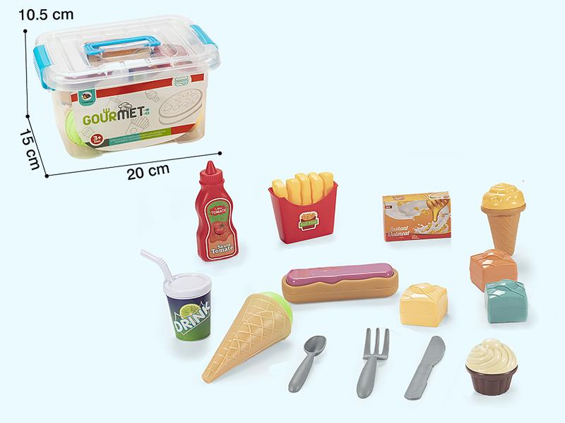 Simulated Dessert Food Toy Set 14pcs