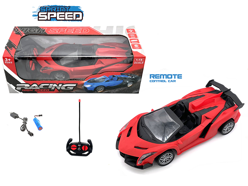 1:18 4-Channel Remote Control Lamborghini Convertible Car With Headlight