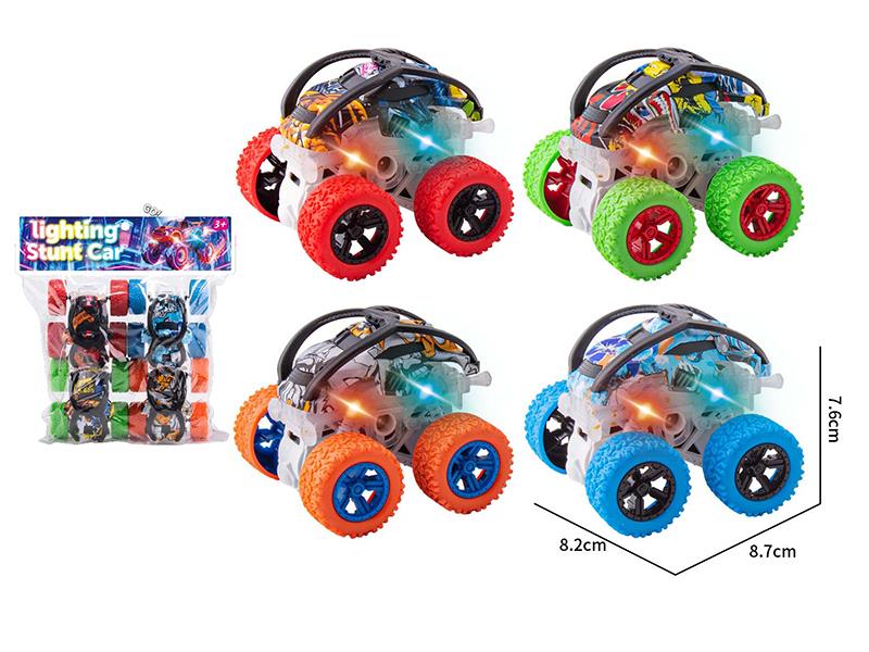 Dual Friction Stunt Graffiti Off-Road Vehicle With Lights 4pcs