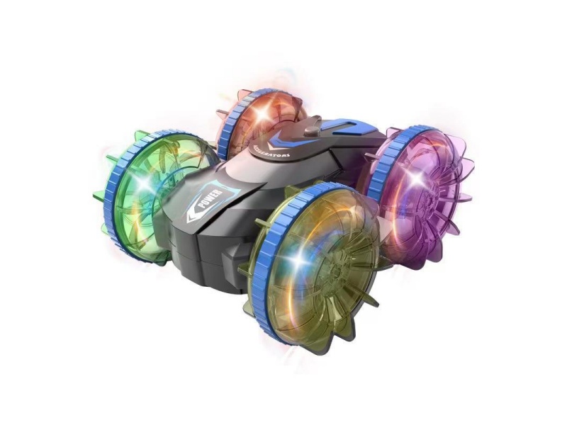 Remote-Controlled Water And Land Vehicle - Solid Color Wheels
