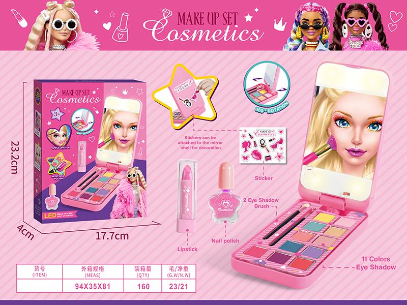 Barbie Cosmetics Eye Shadow 11 Colors - With Light