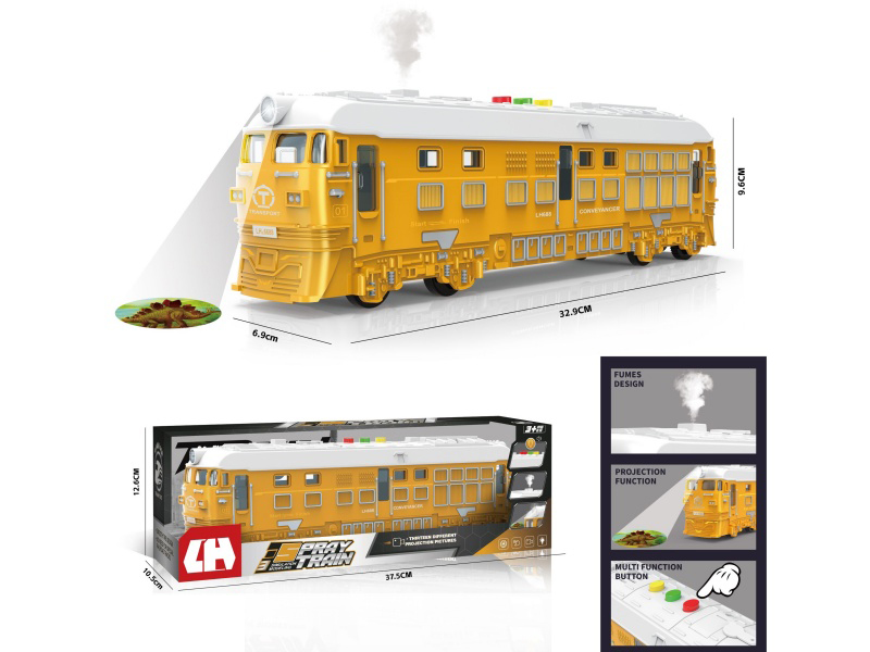 Friction Spray Train With Sound And Lights, Projection